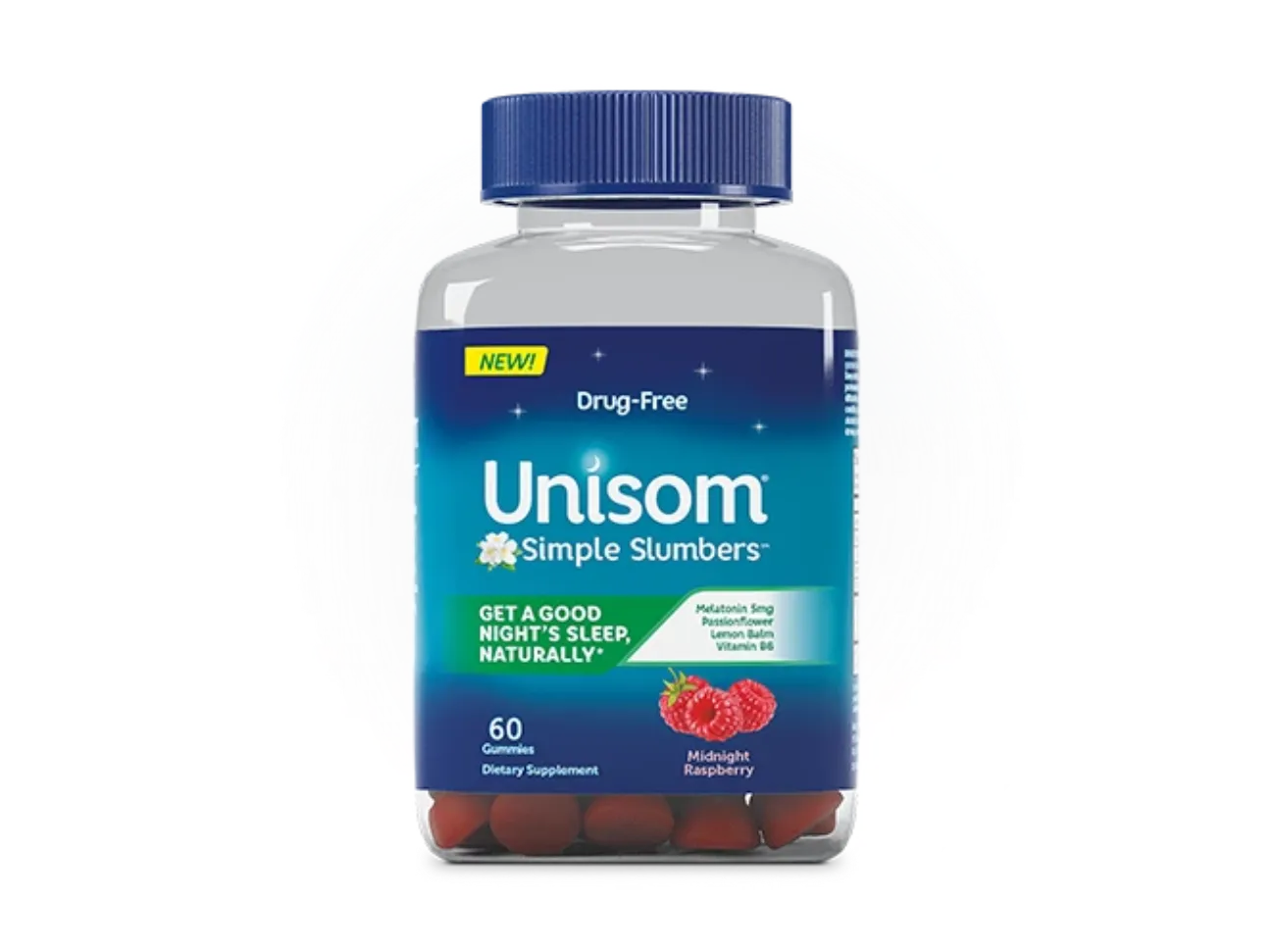 Front of Unisom® Simple Slumbers™ packaging Raspberry
