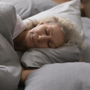 Woman enjoying restful sleep
